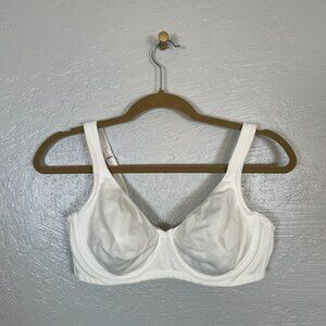 Cacique Women Plus Size 38C White Full Coverage Bra Lined Unpadded Underwire